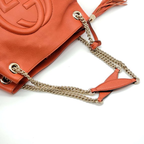 100% Authentic Gucci Soho on Chain Medium Leather Shoulder Bag - Picture 5 of 16